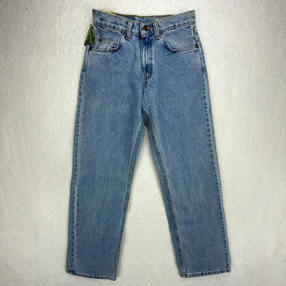 Vintage 90s Levis 565 Wide Leg Student Jeans 28x32 USA NOS NWT